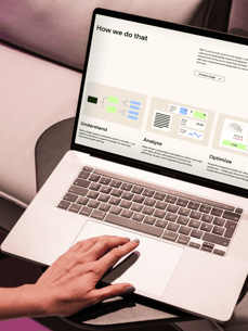 User browsing the Tset software interface on a laptop, exploring cost engineering features and workflows.