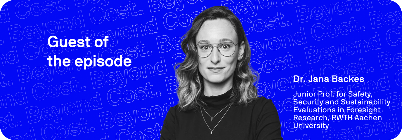 Guest of the episode: Dr. Jana Backes. Junior Prof. for Safety, Security and Sustainability Evaluations in Foresight Research, RWTH Aachen University