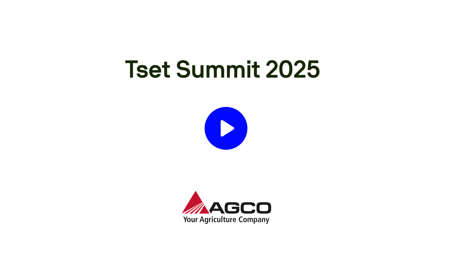 Tset Summit 2025: AGCO Expert Talk