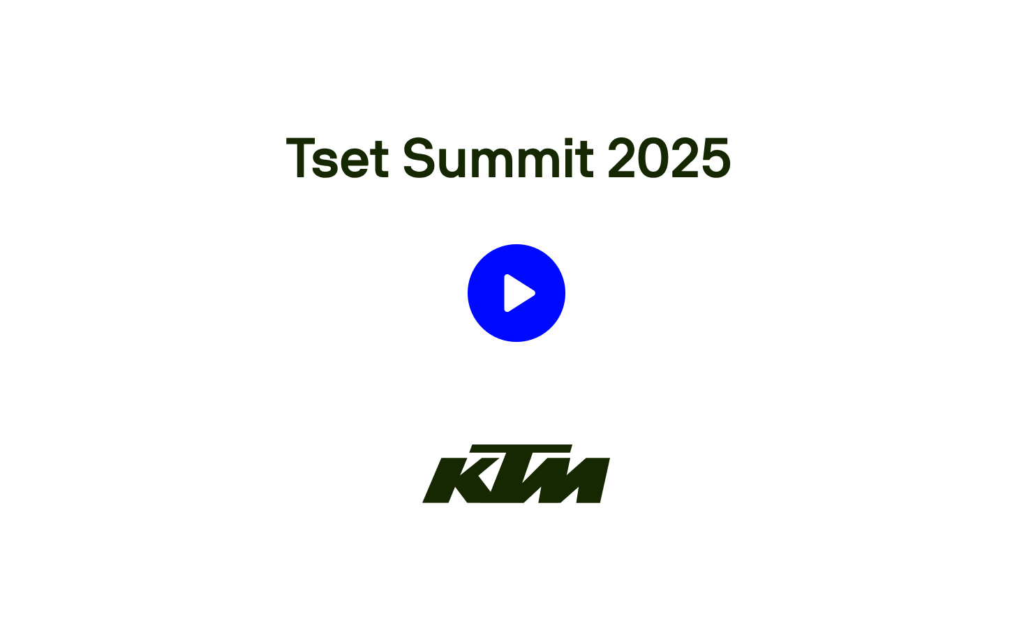 Tset Summit 2025: KTM Expert Talk