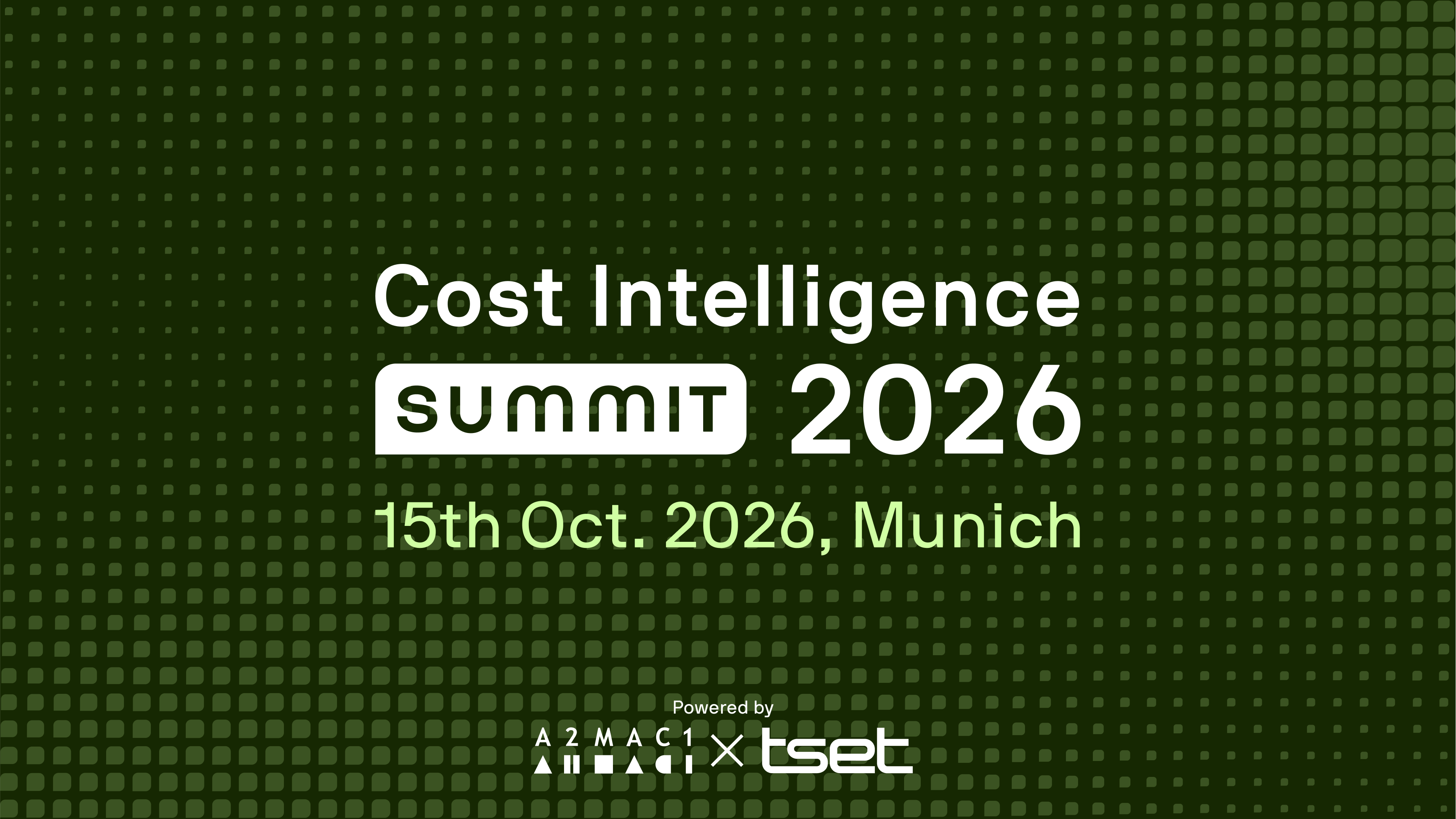 Cost Intelligence Summit 2026: 15th of October, Munich