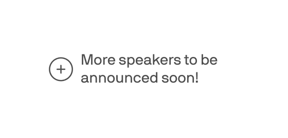 More speakers to be announced soon
