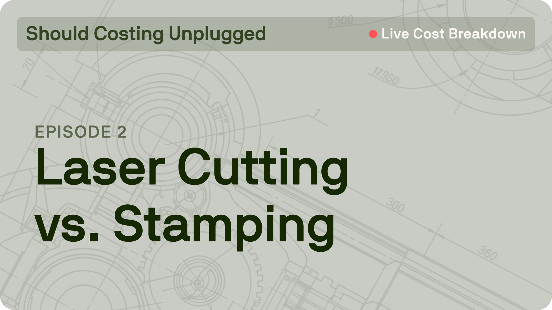 Should Costing Unplugged Episode 2: Laser Cutting vs. Stamping