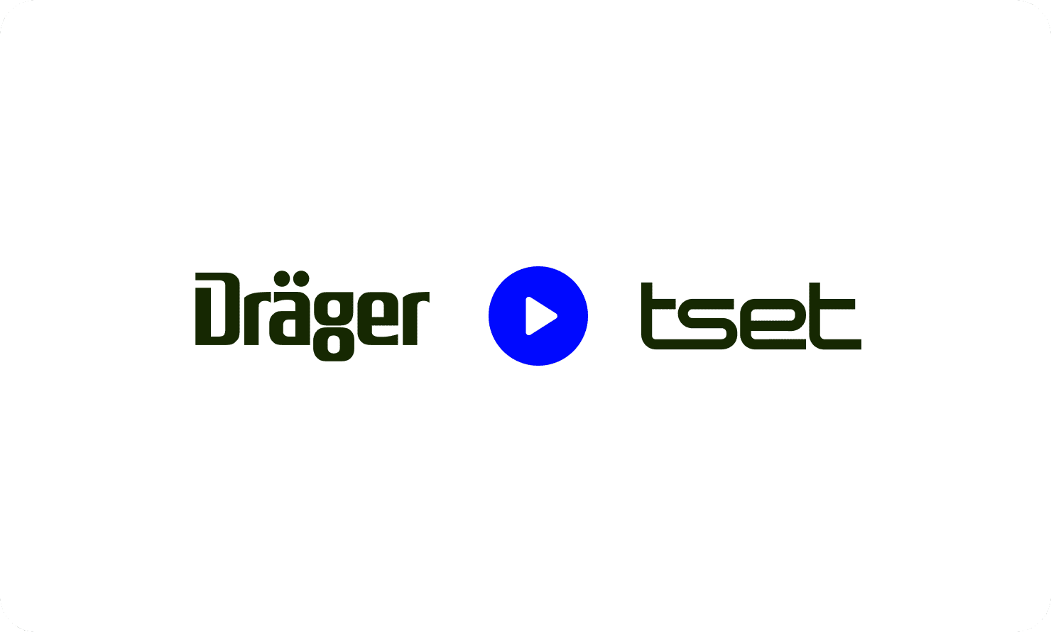 Dräger and Tset logos shown with a play icon, marking an on-demand webinar.